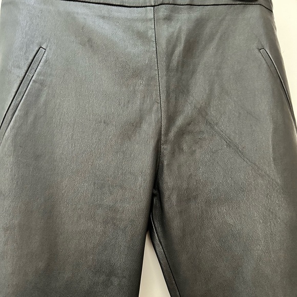 Acne Skinny Leg Lamb Leather Pants with side zip - Picture 3 of 5